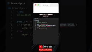 PHP Email Validation In One Line | We Talk Digital #shorts