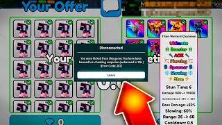 I GOT BANNED for *THIS* TRADE...!! - Toilet Tower Defense