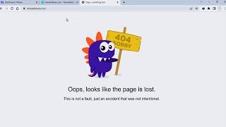 Website is not working 404 Error Page is lost