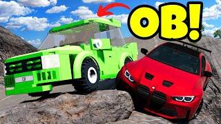 We Attempted to Race LEGO CARS on a Dangerous Road in BeamNG Drive Mods!