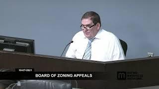 10/07/21 Board of Zoning Appeals