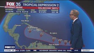 Tropical Depression 2 forms in Atlantic, likely to become first 2024 hurricane