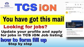 TCS NQT 2021 Update your Profile in TCS iON Mail To get/apply 70+ Jobs/Internships 2021