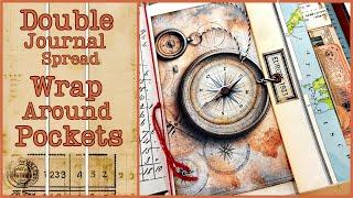 EASY JUNKJOURNAL PAGE IDEAS - WRAP AROUND POCKETS - #junkjournalideas #papercraft