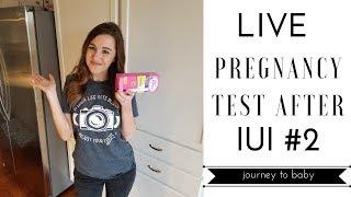 LIVE PREGNANCY TEST RESULTS AFTER IUI ATTEMPT #2 | INFERTILITY JOURNEY