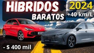 Los 9 AUTOS HIBRIDOS más BARATOS en México 2024 - 2025