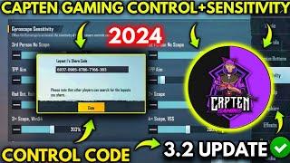 3.2 UPDATE BEST ZERO RECOIL SENSITIVITY | CAPTEN GAMING SENSITIVITY | BGMI | PUBG |