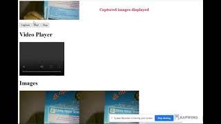 Capture Image&Video using Webcam JS