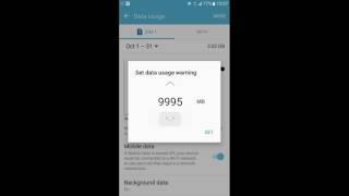 How to set data usage warning in Android 6.0.1 Marshmallow