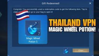 Claim FREE Magic Wheel Potion & Exclusive Rewards from the Thailand Server Using VPN! 