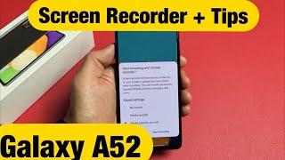 Galaxy A52: How to Use Screen Recorder + Tips (Video Record Screen)