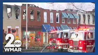 4-alarm fire impacts rowhomes in Northwest Baltimore