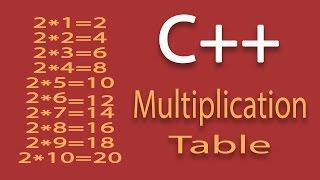 Multiplication Table In C++