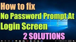 No Password Prompt At Login Screen in Windows 10/8 I 2 SOLUTIONS 2023