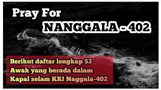 Berikut Daftar Lengkap 53 Awak Yang Berada Dalam Kapal Selam KRI Naggala-402