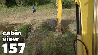 Beaver Dam Removal With Excavator No.157 - Cabin View