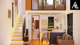 Aesthetic and Minimalist Loft-Type Tiny House Design Idea (4x4 Meters Only)