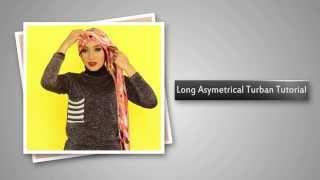 PinkEmma Hijab Tutorial: Long Asymetrical Turban