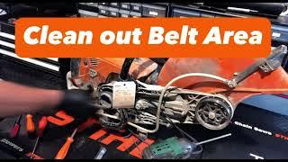 Stihl TS 800 Cut Quik Cut Off Saw Concrete Saw Belt Replacement. How to replace a belt on a TS unit.