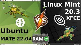 Ubuntu Mate 22.04 vs Linux Mint 20.3 (XFCE): RAM Usage