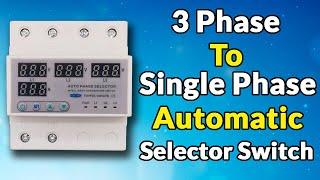 3 phase to single phase automatic selector switch 100A