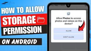 How to Allow Storage Permission in Android | Give Storage Permission Android 
