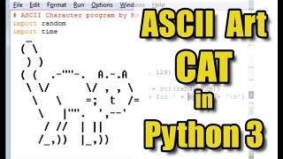 ASCII Art Cat in Python 3