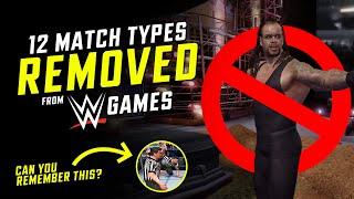 12 Match Types REMOVED From WWE Games...