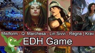 Old School Cool: Mistform vs Queen Marchesa vs Lin Sivvi vs Regna | Krav EDH / CMDR game play