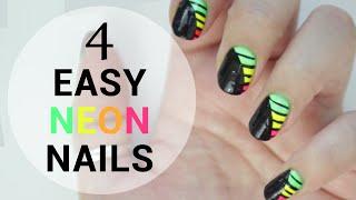 4 Easy Neon Nails | Simple Summer Nail Art | Wishtrend