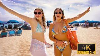 [4K] Hawaii | Waikiki Beach Walking Virtual Tour - Spring Break Is Busy  (Shout out)