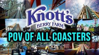 Knott's Berry Farm All Roller Coasters POV Compilation in 4K