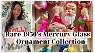 Gorgeous 1950's Ornament Collection | Family Heirloom | Mercury Glass | Very Rare Antique |Christmas