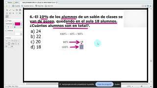 El 10% de los alumnos de un salón de clases se van de paseo | Razonamiento Matemático | Clases