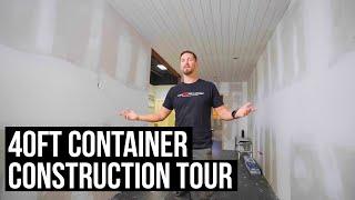 40ft Shipping Container Layout + Construction Tour | Building a SHIPPING CONTAINER HOME