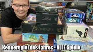 Kennerspiel des Jahres - Kurzvorstellung aller Spiele mit allen wichtigen Infos