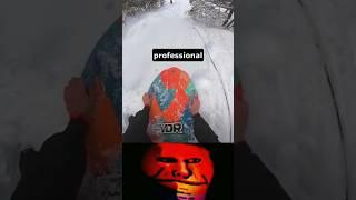 Snowboarding off a Cliff  Trollface meme #shorts