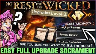 No Rest for the Wicked - Unlock BEST Items, ALL Level 3 Buildings & House - Sacrament Upgrade Guide!