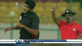 Vijay Hazare Trophy Final 2014 15| Delhi Vs Gujarat| Jasprit Bumrah 5 Wicket For 28 Runs|