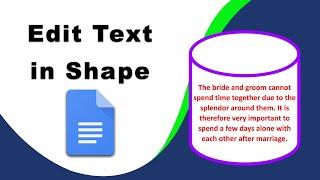 How to edit text in a shape in Google Docs