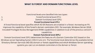 How to check forest and Domain functional level