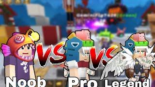 Noob Vs Pro Vs Legend funny moments in bed wars