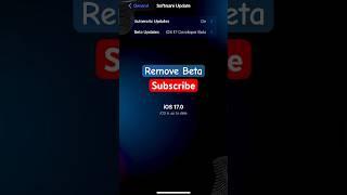 How to Remove iOS 17 Beta from iPhone