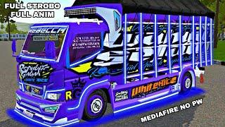 MOD BUSSID TRUCK CANTER FULL STROBO MEDIAFIRE NO PW FULL ANIMASI OLENG PARAH HAMPIR JATUH WOW