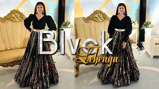 Black Lehenga Choli Design|Black Crop Top With Lehenga|Black Crop Top With Skirt|#Black Lehenga 2021