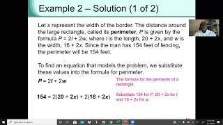 Application of Linear Equations - College Algebra Lecture