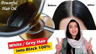 Genuine Black Hair without Hair Dye or Color, Sirf Oil Laganay No White / Grey Hair Zabardast Remedy