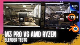 M3 Pro vs AMD Ryzen - Blender Tests