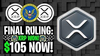 XRP RIPPLE: SETTLEMENT TODAY FROM SEC OFFERS! 105.68 ANY MINUTE TODAY! - RIPPLE XRP News Right Now