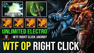 WTF First Item Maelstrom Electro Right Click with Parasma Mjollnir Hyper Mid Carry Jakiro Dota 2